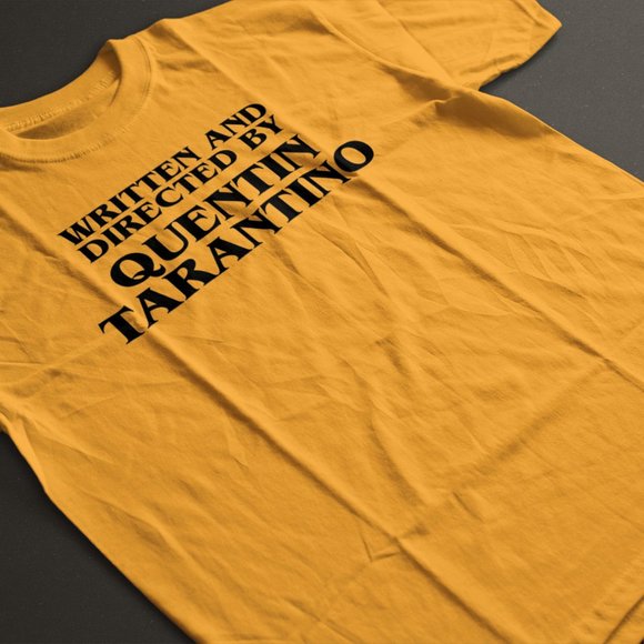 Directed By Quentin Tarantino T-Shirt. Gold. Multiple Sizes. Fast Shipping! - Picture 1 of 1